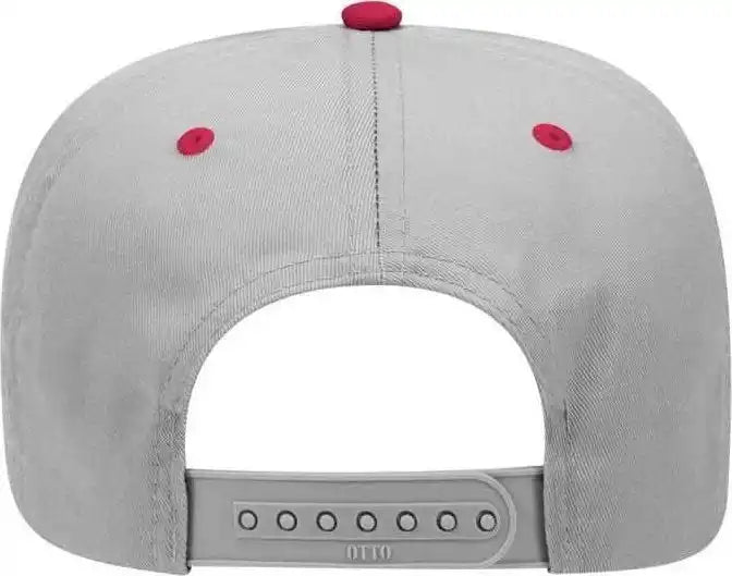Otto 31 069 Twill 5 Panel Pro Style Cap Red Gray / one Size Fits Most