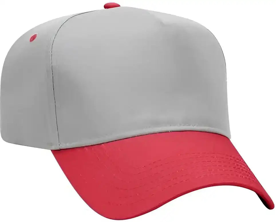 Otto 31 069 Twill 5 Panel Pro Style Cap Red Gray / one Size Fits Most