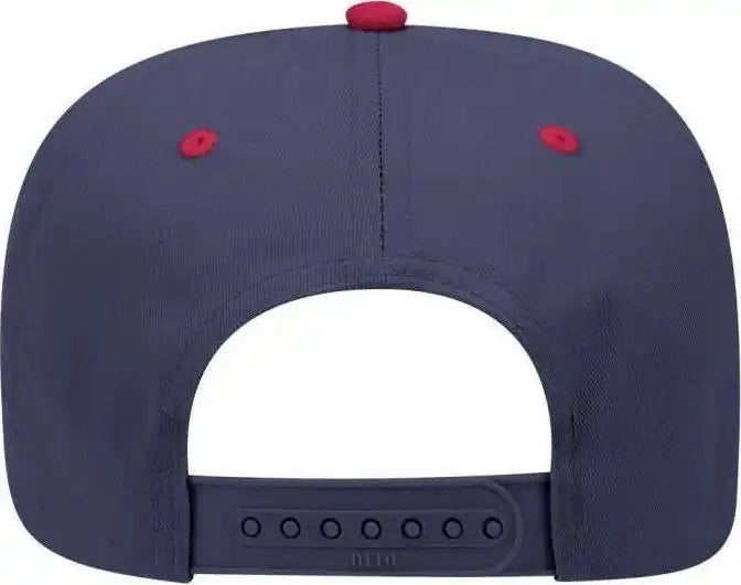 Otto 31-069 Twill 5 Panel Pro Style Cap - Red Navy - one Size Fits Most