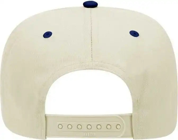 Otto 31-069 Twill 5 Panel Pro Style Cap - Royal Natural - Ivory / one Size Fits Most