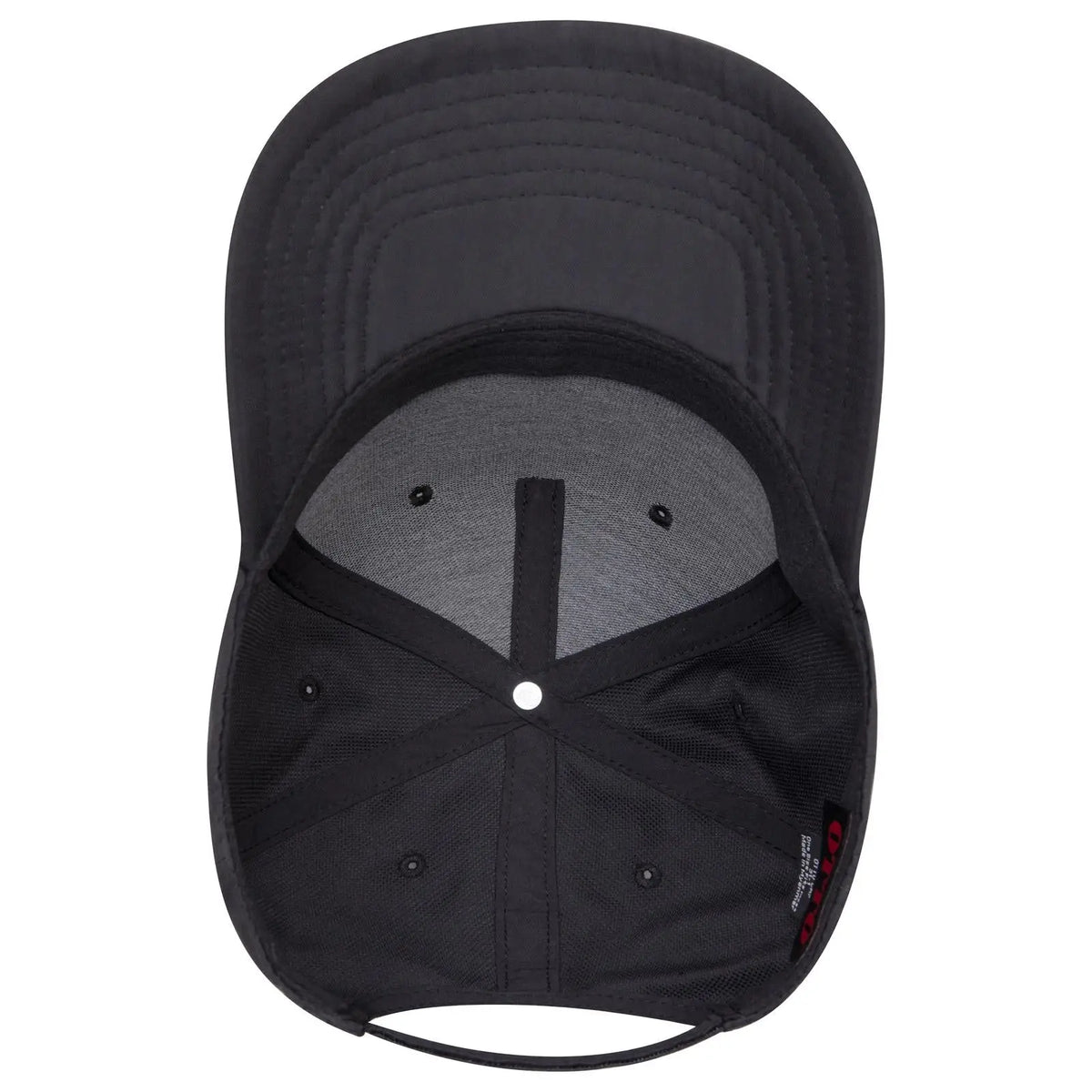 Otto 31-1 5 Panel Mid Profile Baseball Cap - Black - 7 3/8’’ - 5/8’’