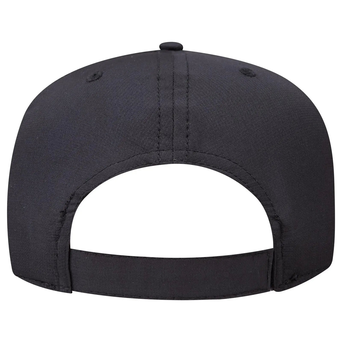 Otto 31-1 5 Panel Mid Profile Baseball Cap - Black - 7 3/8’’ - 5/8’’