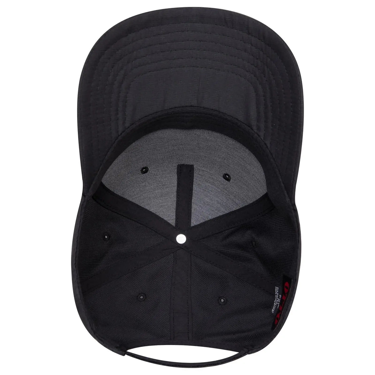 Otto 31-1 5 Panel Mid Profile Baseball Cap - Black - 7 3/8’’ - 5/8’’