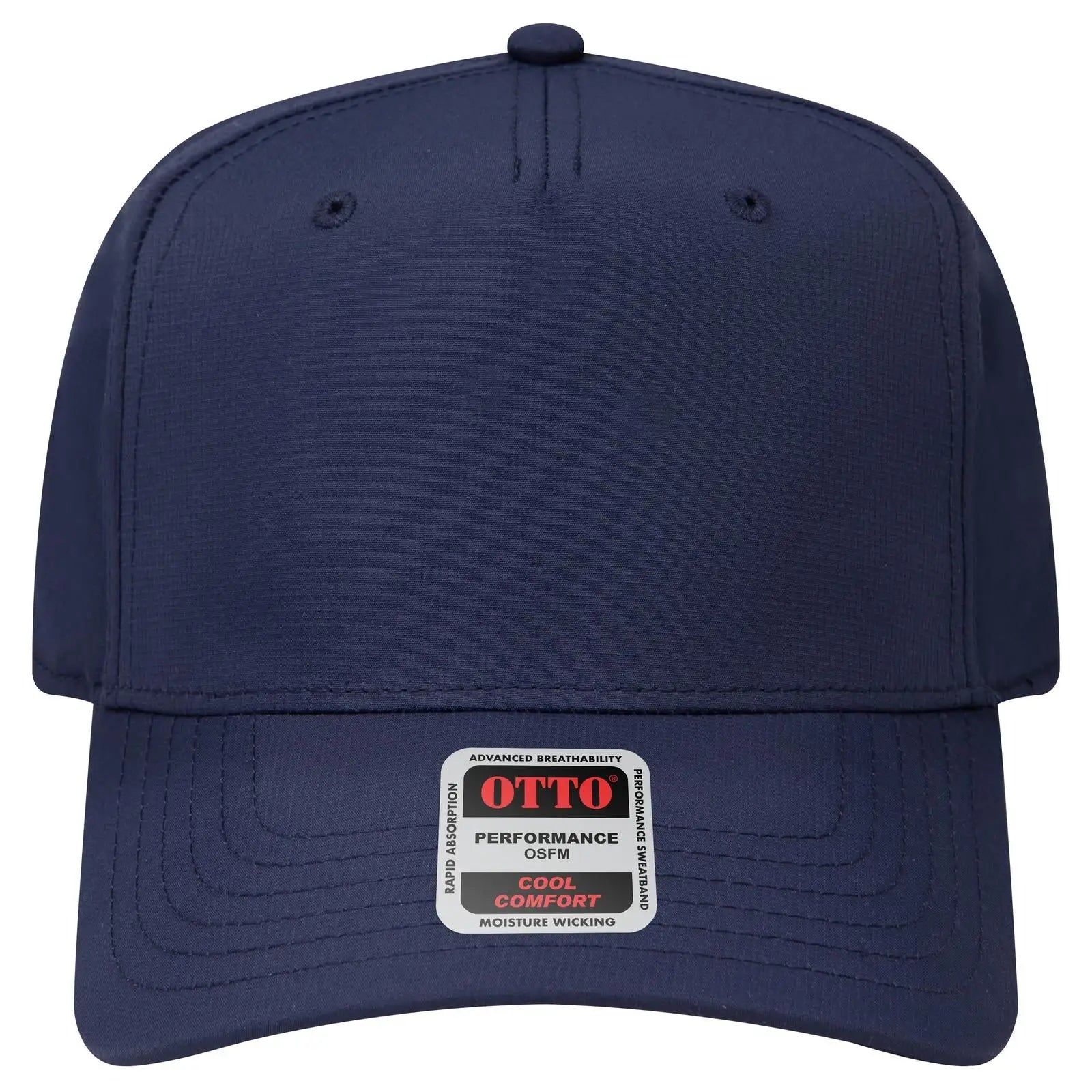 Otto 31-1 5 Panel Mid Profile Baseball Cap - Navy - 7 3/8’’ - 5/8’’