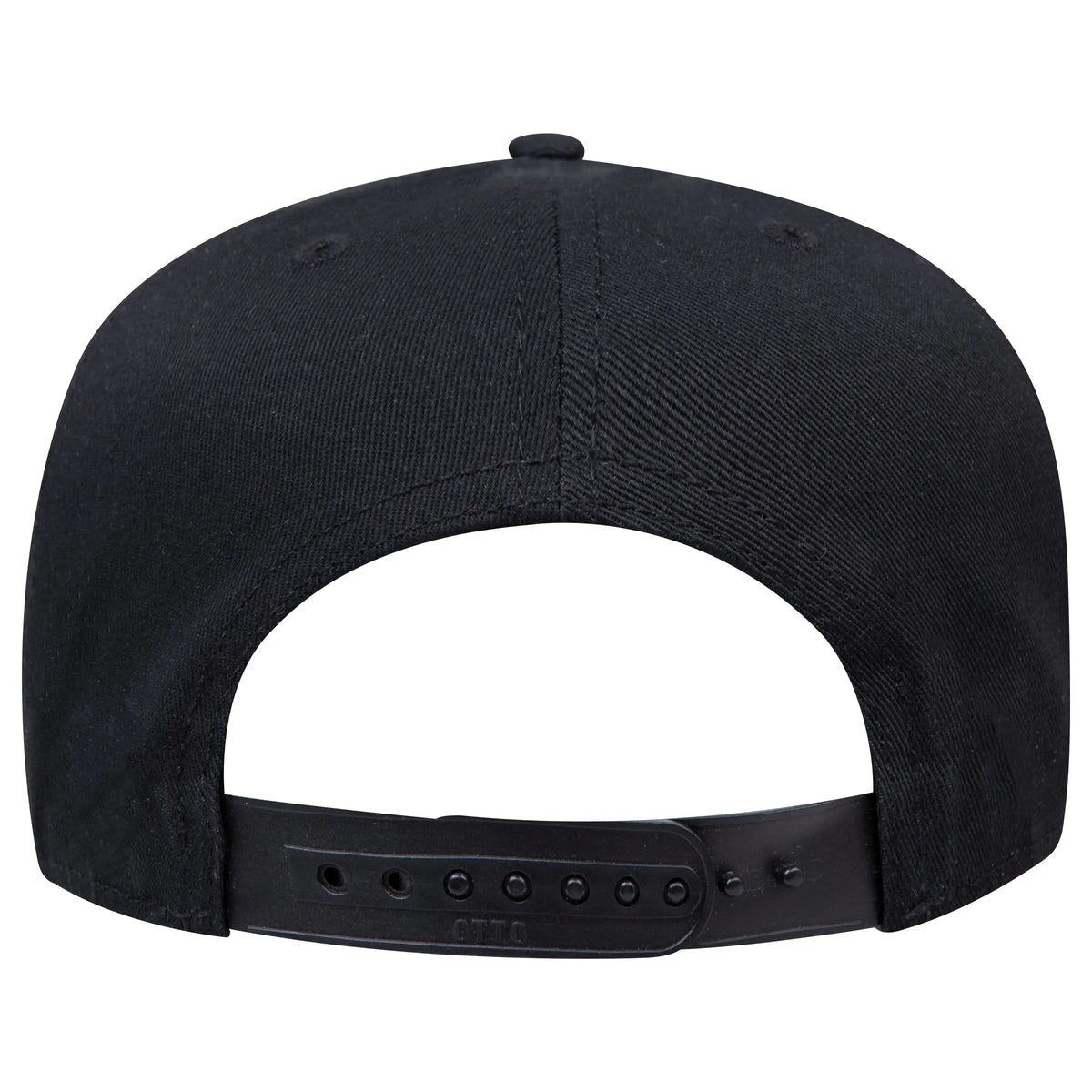 Otto 31-2 5 Panel Mid Profile Baseball Cap - Black - 7 3/8’’ - 5/8’’