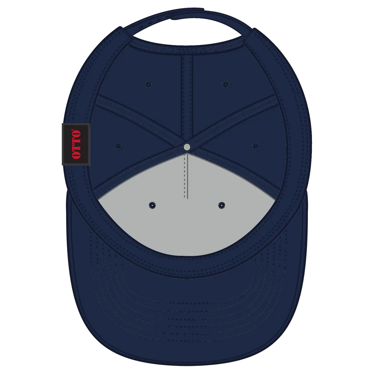Otto 31-2 5 Panel Mid Profile Baseball Cap - Navy - 7 3/8’’ - 5/8’’