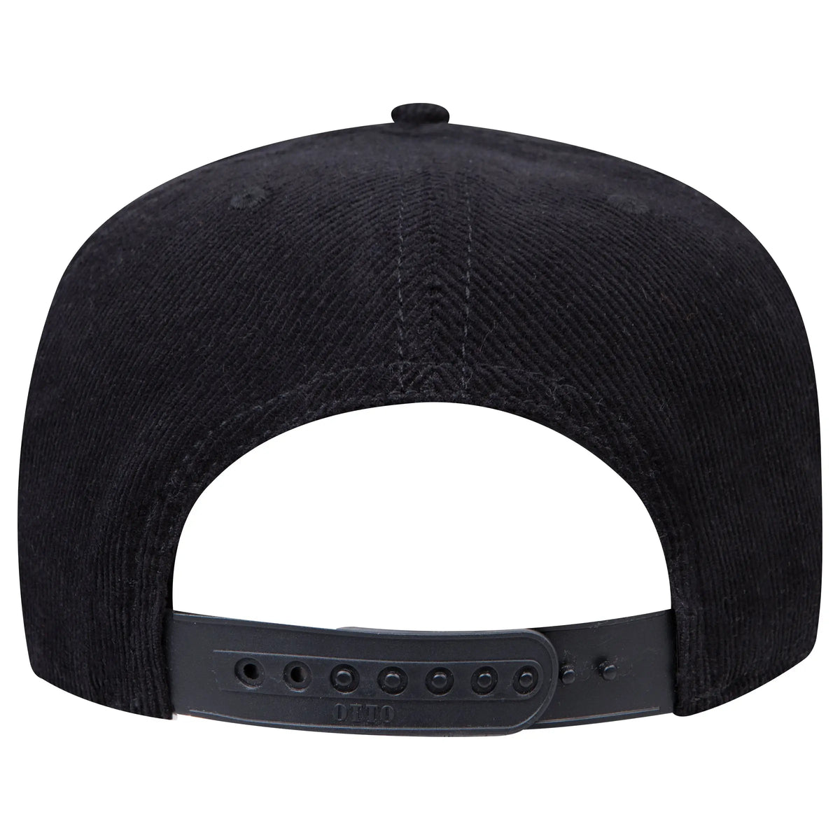 Otto 31-2 5 Panel Mid Profile Corduroy Baseball Cap - Black - 7 3/8’’ - 5/8’’