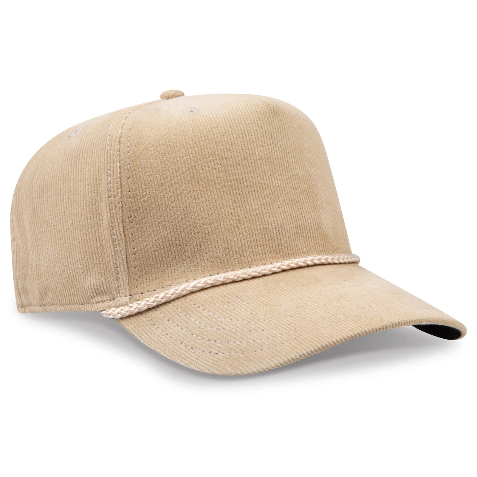 Otto 31-2 5 Panel Mid Profile Corduroy Baseball Cap - Khk - 7 3/8’’ - 5/8’’
