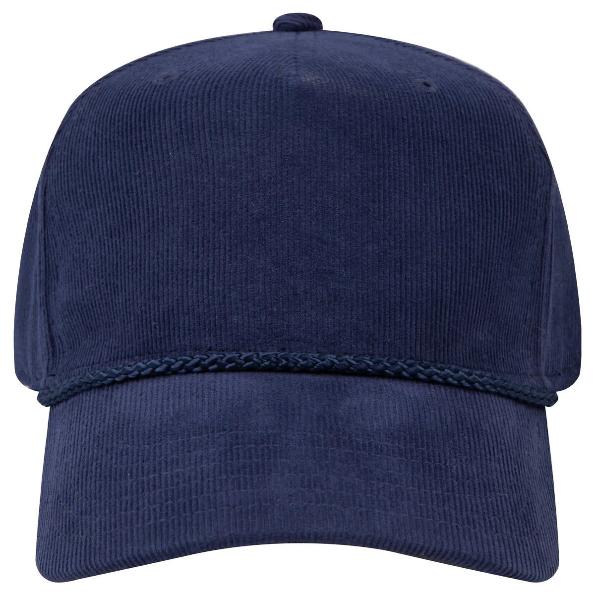 Otto 31-2 5 Panel Mid Profile Corduroy Baseball Cap - Nvy - 7 3/8’’ - 5/8’’