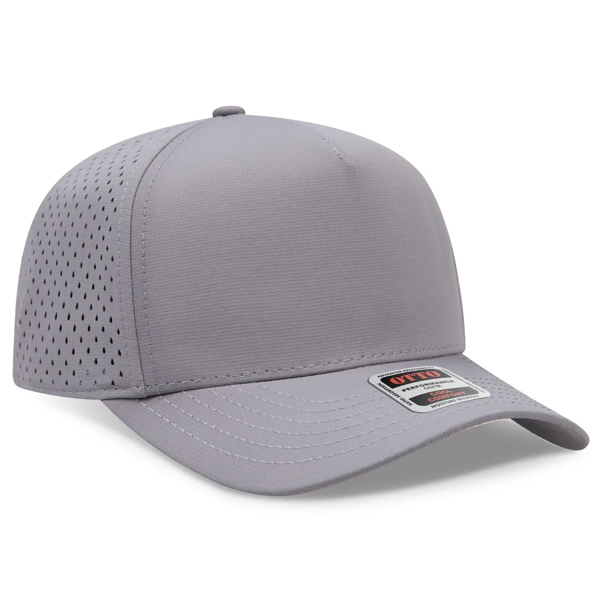 Otto 31-4 5 Panel Mid Profile Baseball Cap - Gray - 7 3/8’’ - 5/8’’