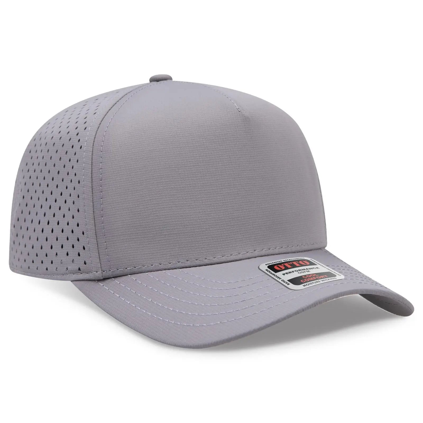 Otto 31-4 5 Panel Mid Profile Baseball Cap - Gray - 7 3/8’’ - 5/8’’