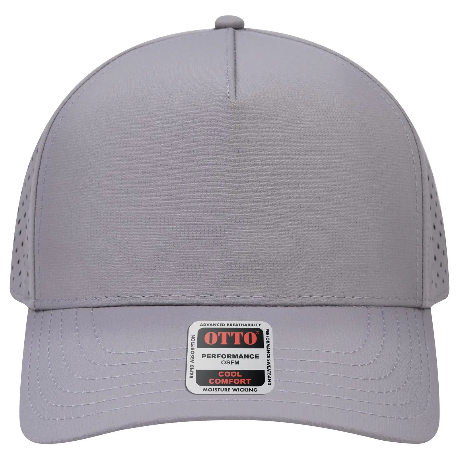 Otto 31-4 5 Panel Mid Profile Baseball Cap - Gray - 7 3/8’’ - 5/8’’