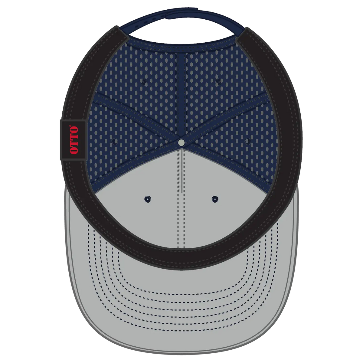 Otto 31-4 5 Panel Mid Profile Baseball Cap - Navy - 7 3/8’’ - 5/8’’