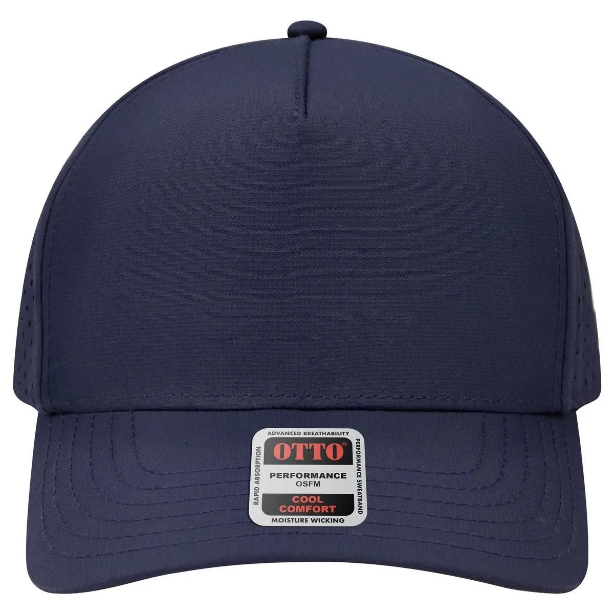 Otto 31-4 5 Panel Mid Profile Baseball Cap - Navy - 7 3/8’’ - 5/8’’