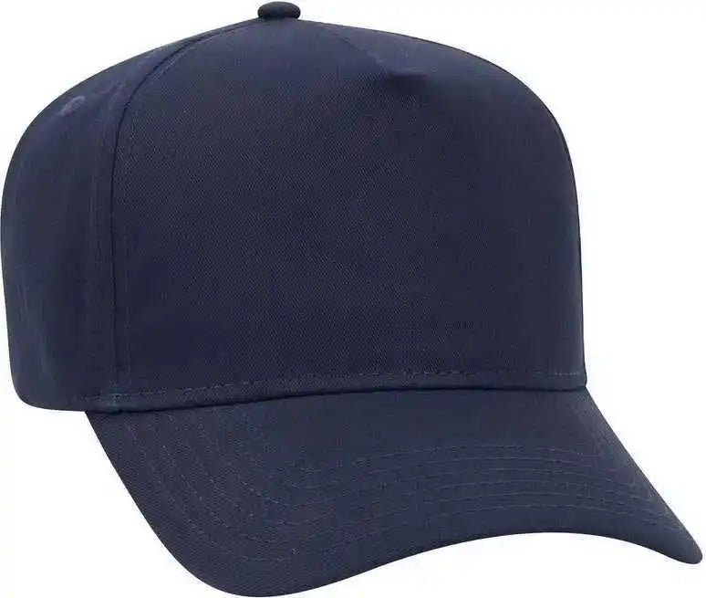 Otto 31 538 Cotton Twill 5 Panel Pro Style Cap with Fabric Adjustable Hook Navy / one Size Fits Most