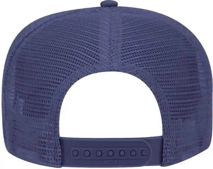 Otto 32-1104 Promo Cotton Blend Twill 5 Panel Pro Style Mesh Back Trucker Hat - Navy - one Size Fits Most