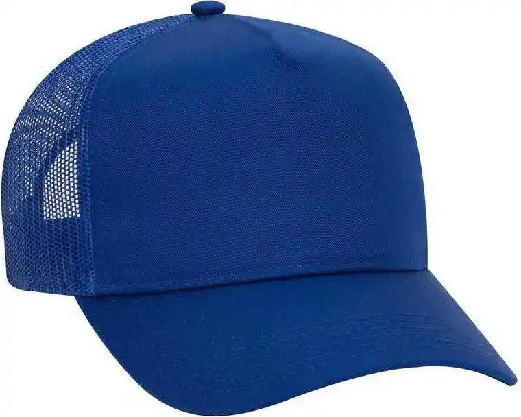 Otto 32 285 100% Nylon Mesh Back Cotton Twill 5 Panel Pro Style Cap Royal / one Size Fits Most