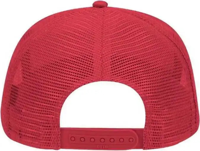 Otto 32 285 100% Nylon Mesh Back Cotton Twill 5 Panel Pro Style Cap Red / one Size Fits Most