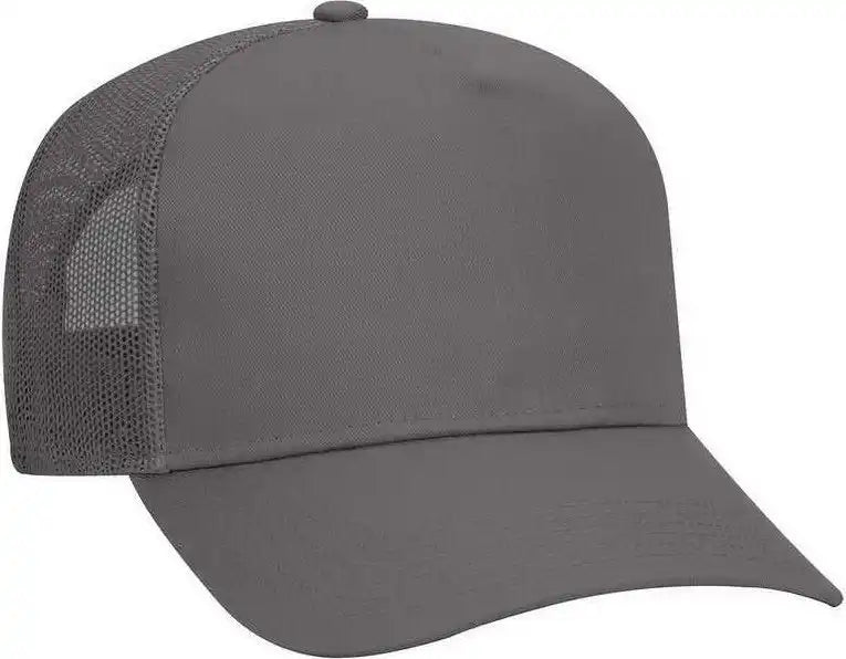 Otto 32-285 100% Nylon Mesh Back Cotton Twill 5 Panel Pro Style Cap - Charcoal Gray - Dark / one Size Fits Most