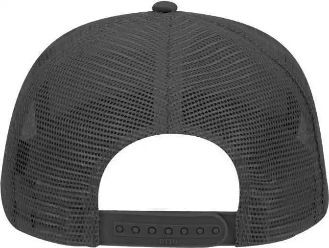 Otto 32 285 100% Nylon Mesh Back Cotton Twill 5 Panel Pro Style Cap Black / one Size Fits Most