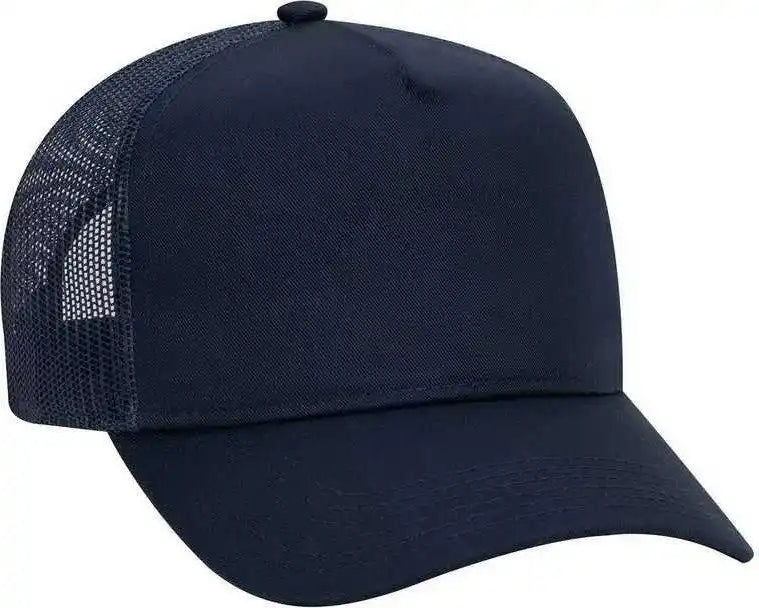 Otto 32 285 100% Nylon Mesh Back Cotton Twill 5 Panel Pro Style Cap Navy / one Size Fits Most