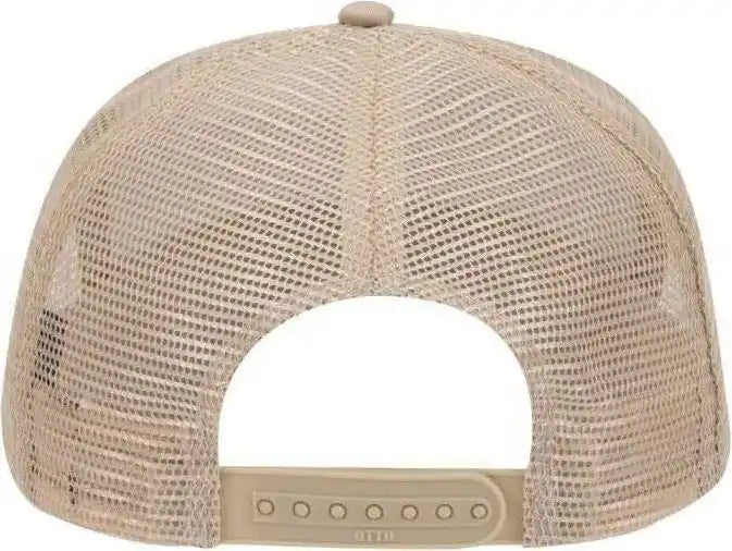 Otto 32-285 100% Nylon Mesh Back Cotton Twill 5 Panel Pro Style Cap - Khaki - one Size Fits Most