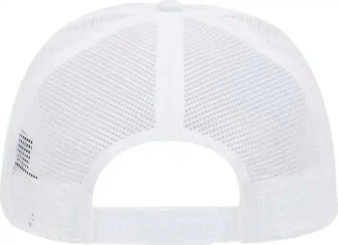 Otto 32 285 100% Nylon Mesh Back Cotton Twill 5 Panel Pro Style Cap White / one Size Fits Most