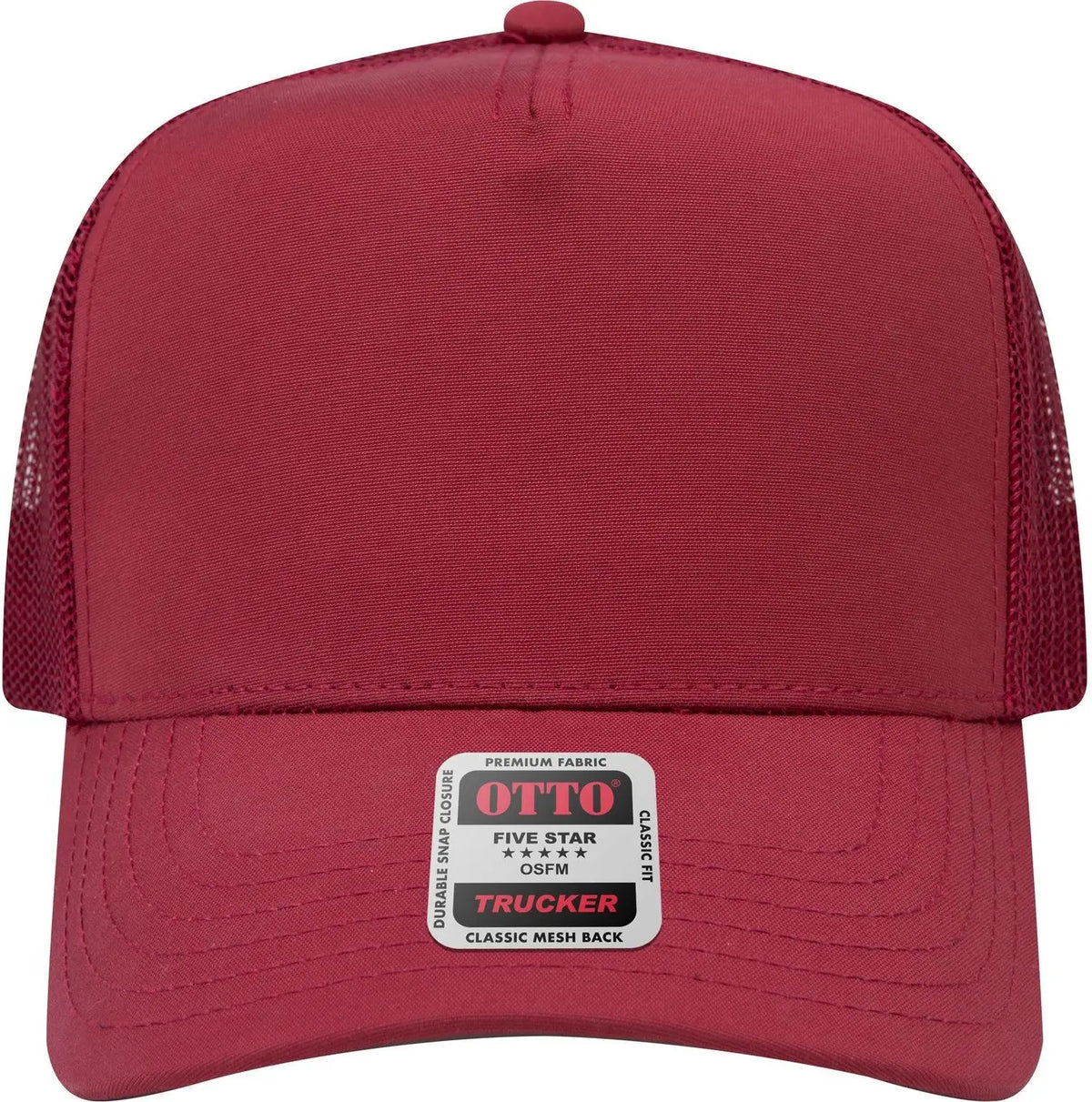 Otto 32-285 5 Panel Mid Profile Mesh Back Trucker Cap - Bg Mrn - 6 1/2’’ - 7 5/8’’