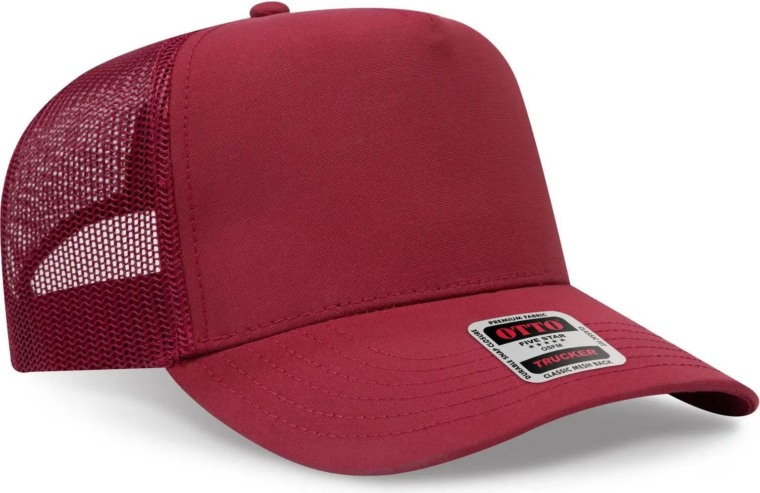 Otto 32-285 5 Panel Mid Profile Mesh Back Trucker Cap - Bg Mrn