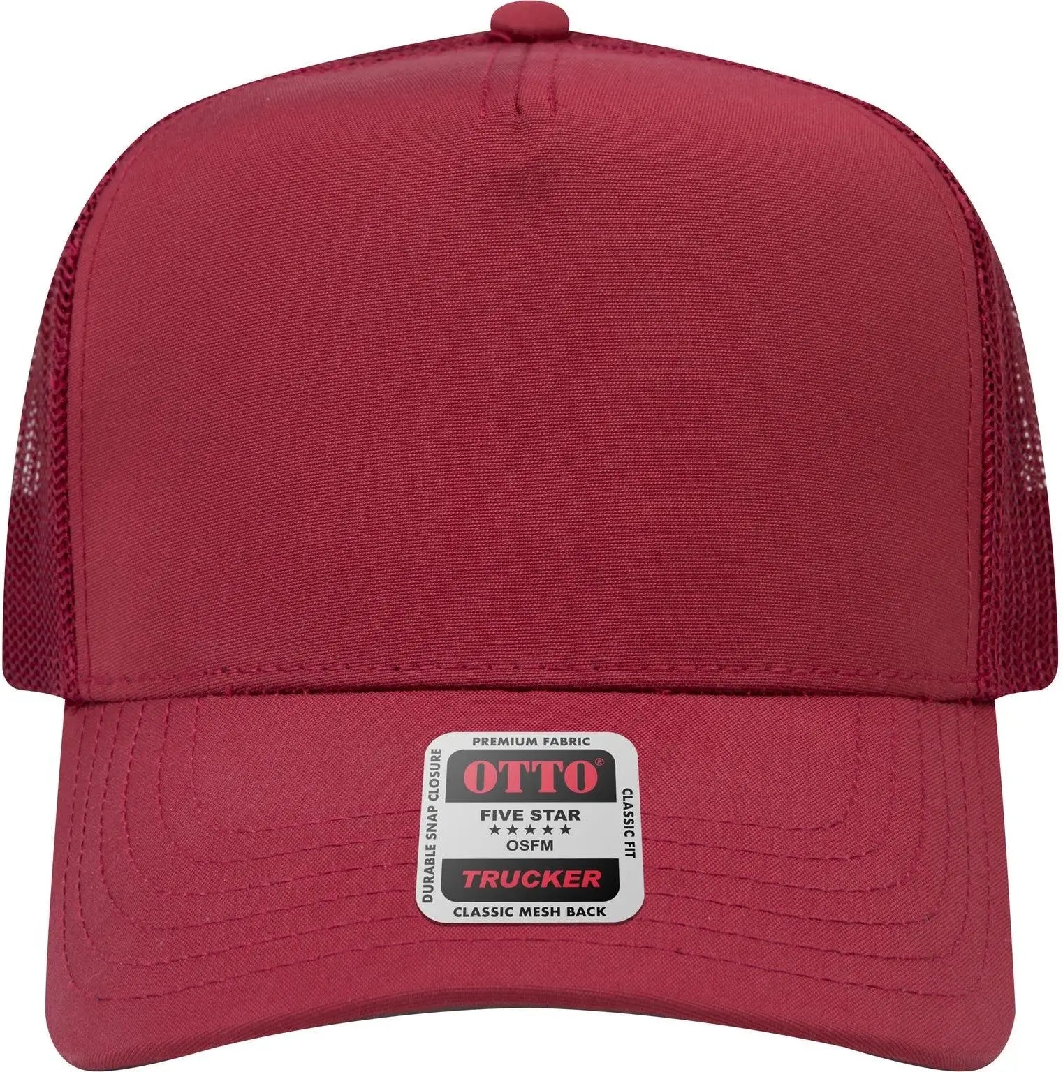 Otto 32-285 5 Panel Mid Profile Mesh Back Trucker Cap - Bg Mrn