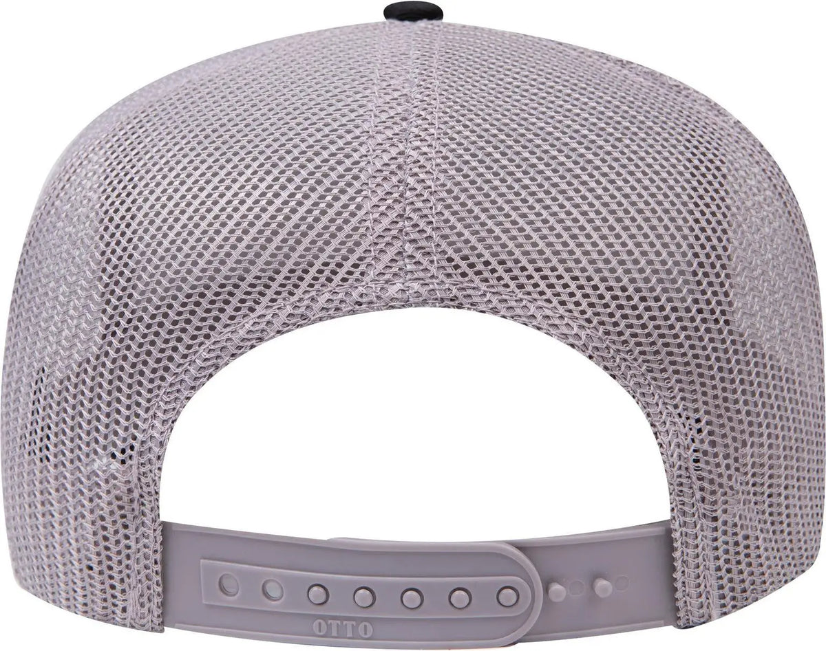 Otto 32-285 5 Panel Mid Profile Mesh Back Trucker Cap - Blk/gry - 6 1/2’’ - 7 5/8’’