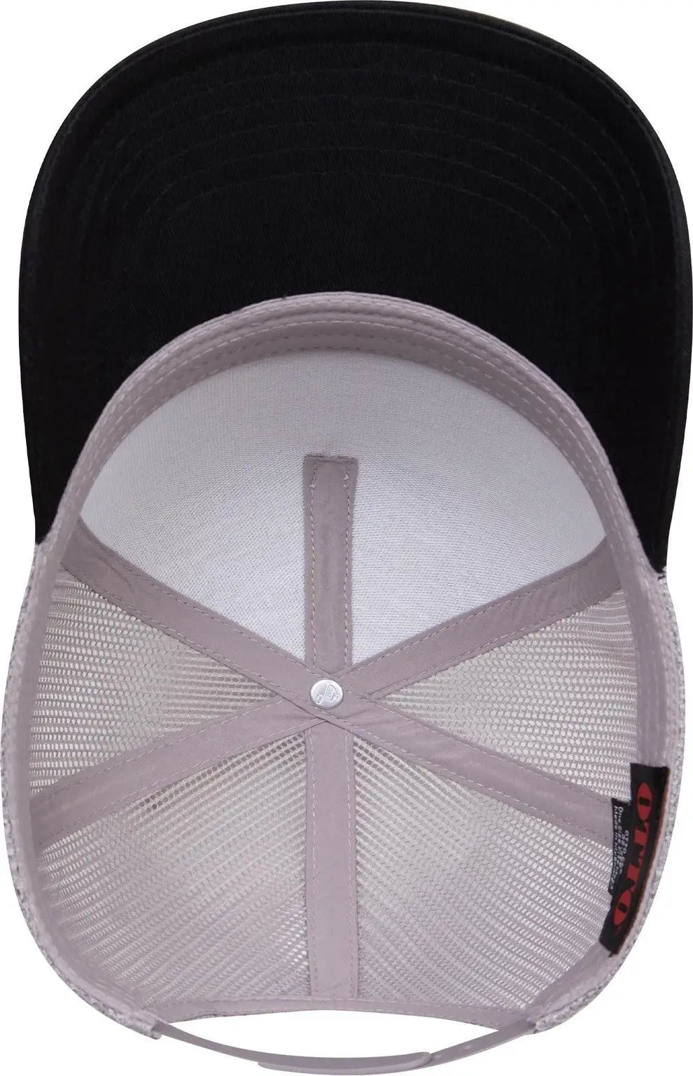 Otto 32-285 5 Panel Mid Profile Mesh Back Trucker Cap - Blk/gry - 6 1/2’’ - 7 5/8’’