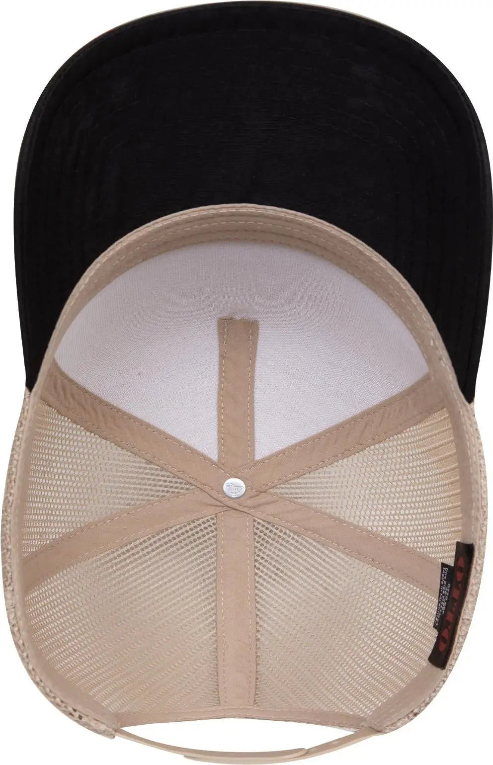 Otto 32-285 5 Panel Mid Profile Mesh Back Trucker Cap - Blk/khk - 6 1/2’’ - 7 5/8’’