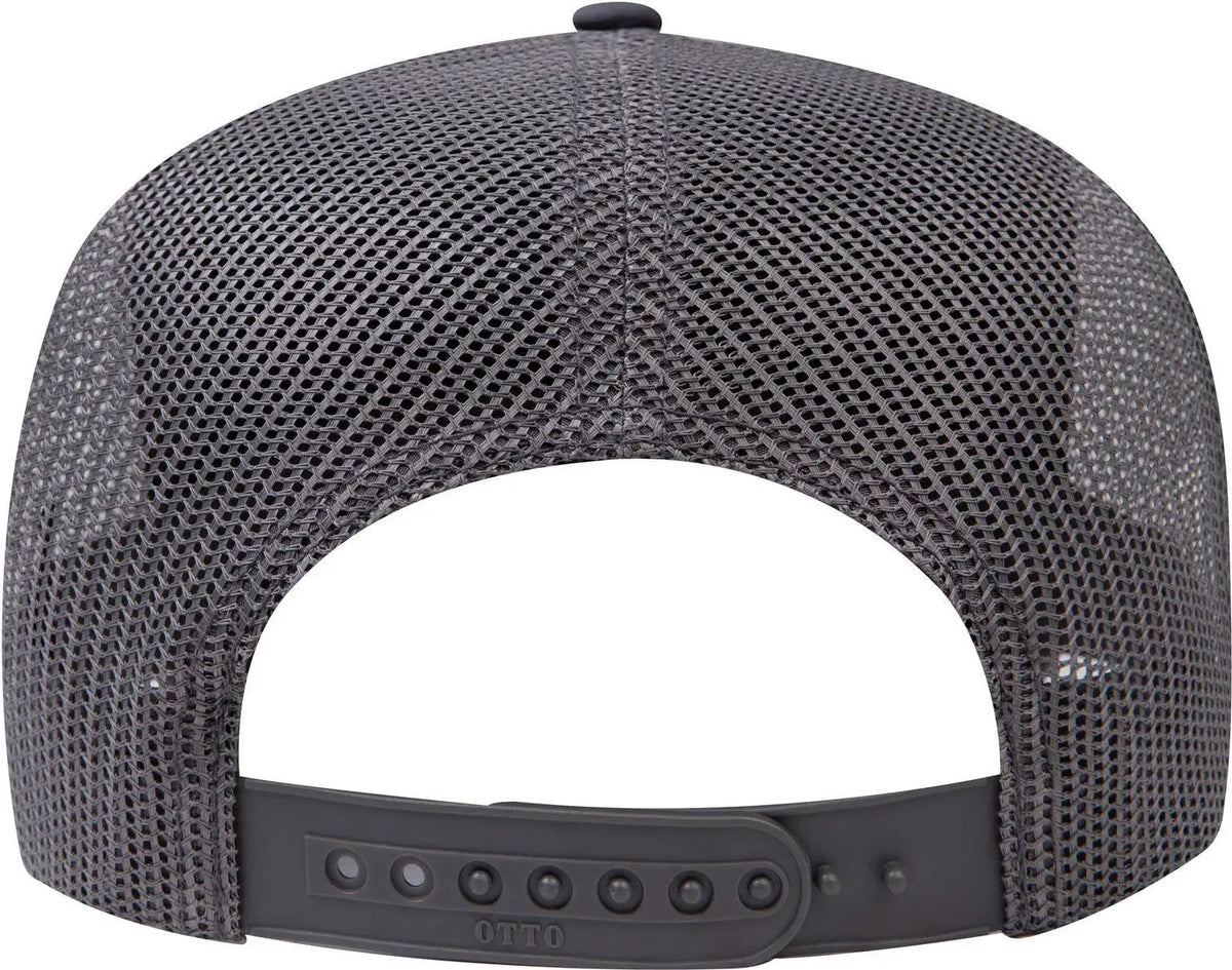 Otto 32-285 5 Panel Mid Profile Mesh Back Trucker Cap - Ch Gry