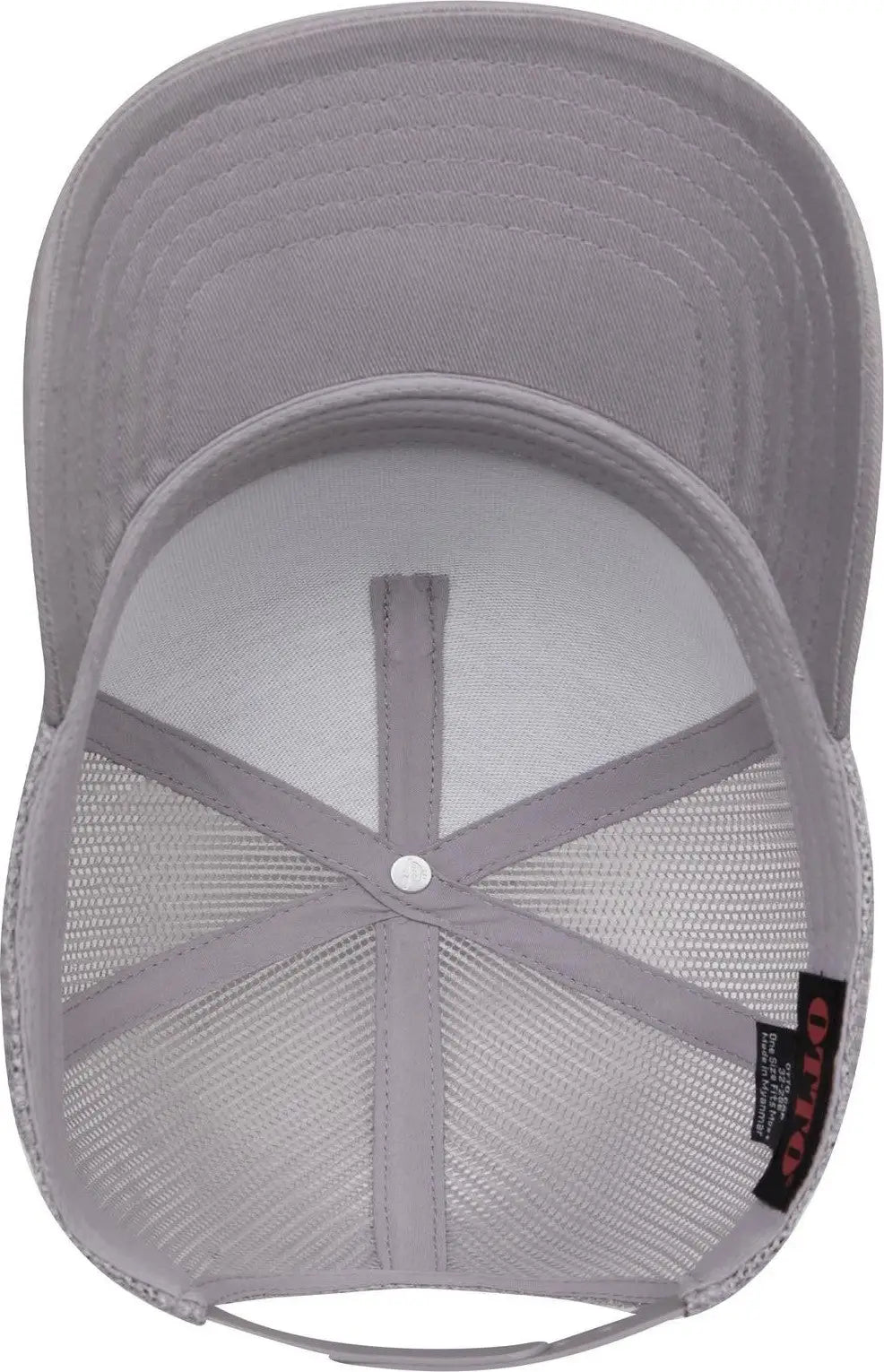 Otto 32-285 5 Panel Mid Profile Mesh Back Trucker Cap - Gray - 6 1/2’’ - 7 5/8’’