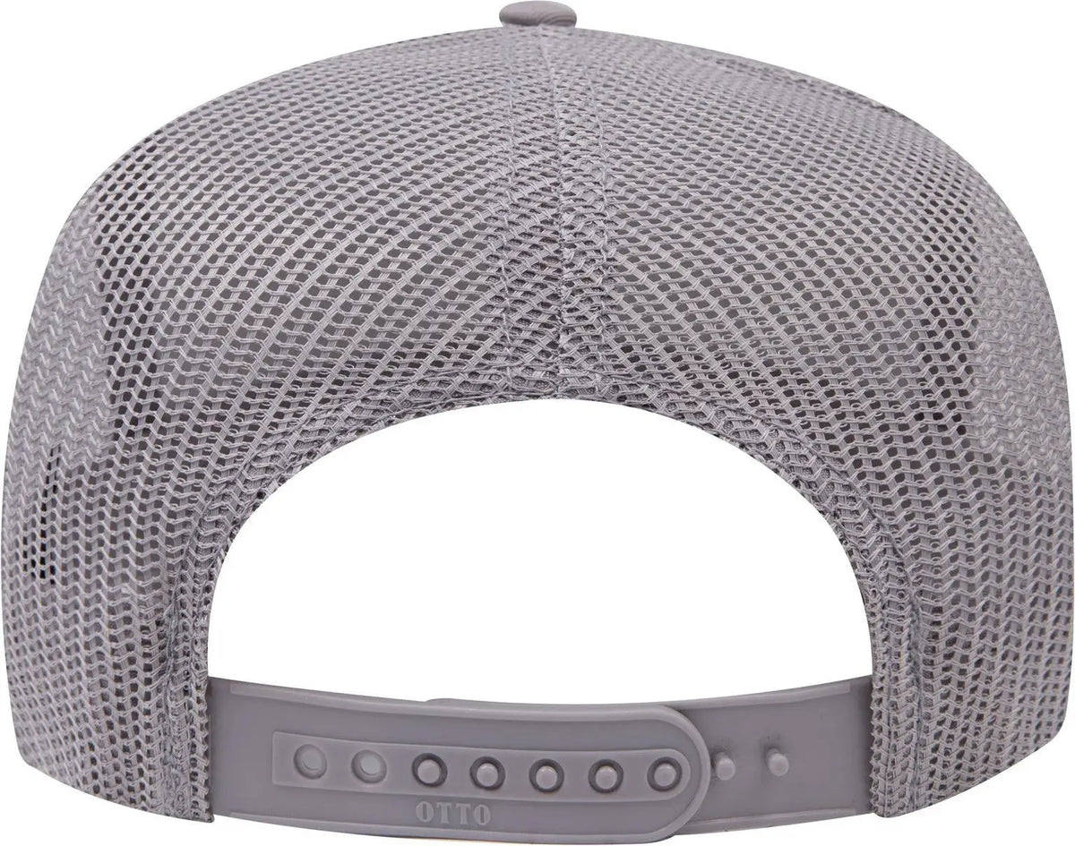 Otto 32-285 5 Panel Mid Profile Mesh Back Trucker Cap - Gray - 6 1/2’’ - 7 5/8’’