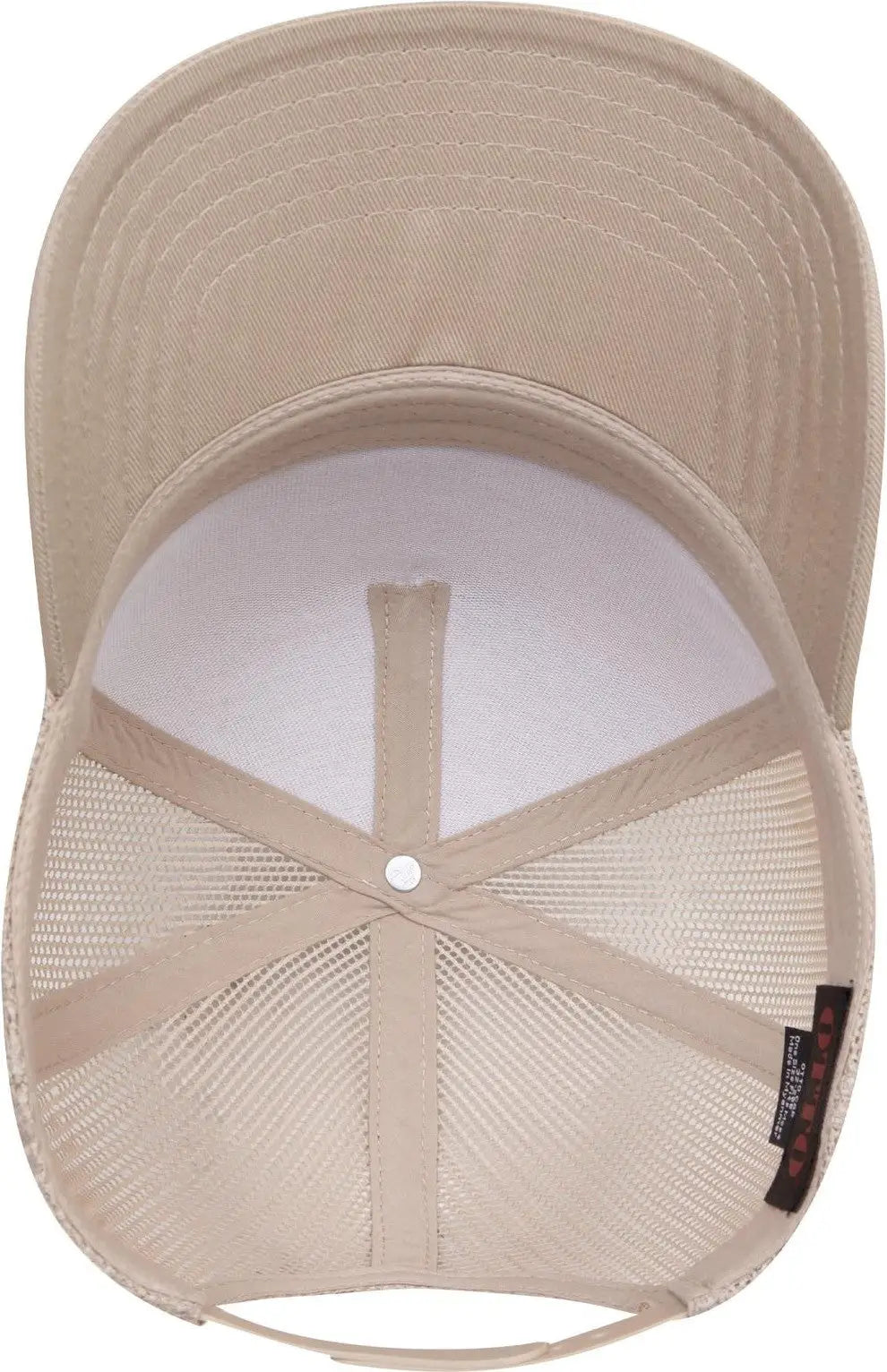Otto 32-285 5 Panel Mid Profile Mesh Back Trucker Cap - Khaki