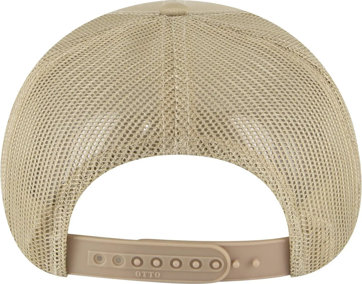 Otto 32-285 5 Panel Mid Profile Mesh Back Trucker Cap - Khaki