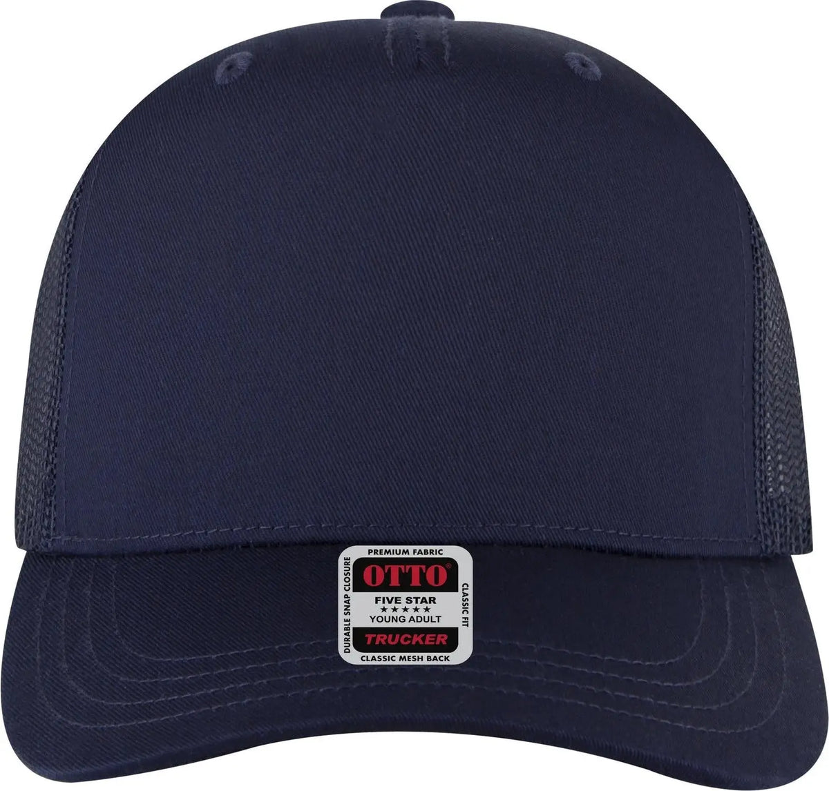 Otto 32-285 5 Panel Mid Profile Mesh Back Trucker Cap - Navy