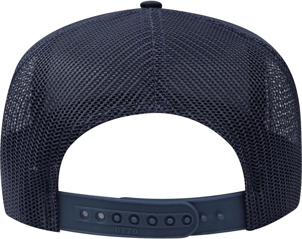 Otto 32-285 5 Panel Mid Profile Mesh Back Trucker Cap - Navy
