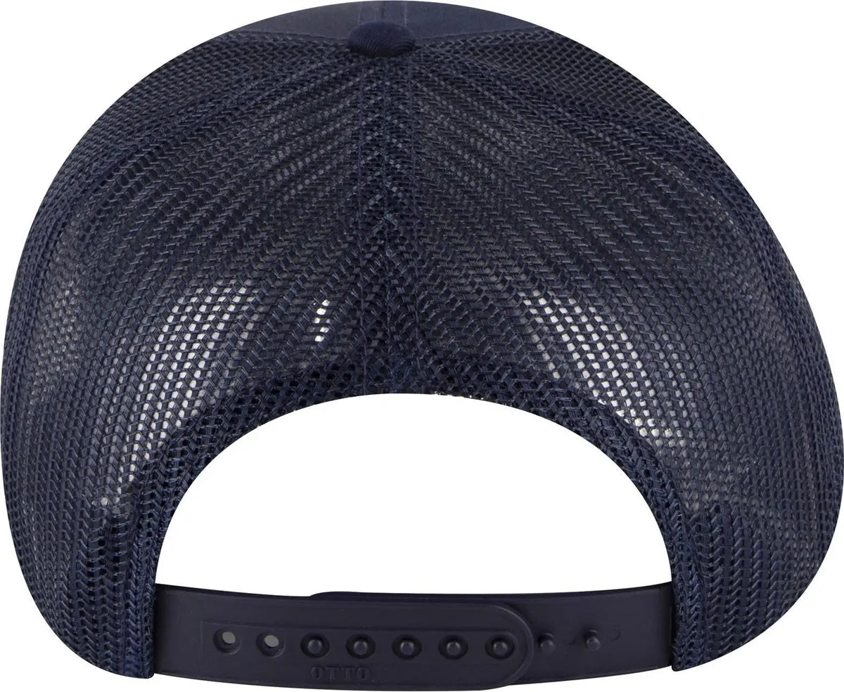 Otto 32-285 5 Panel Mid Profile Mesh Back Trucker Cap - Navy