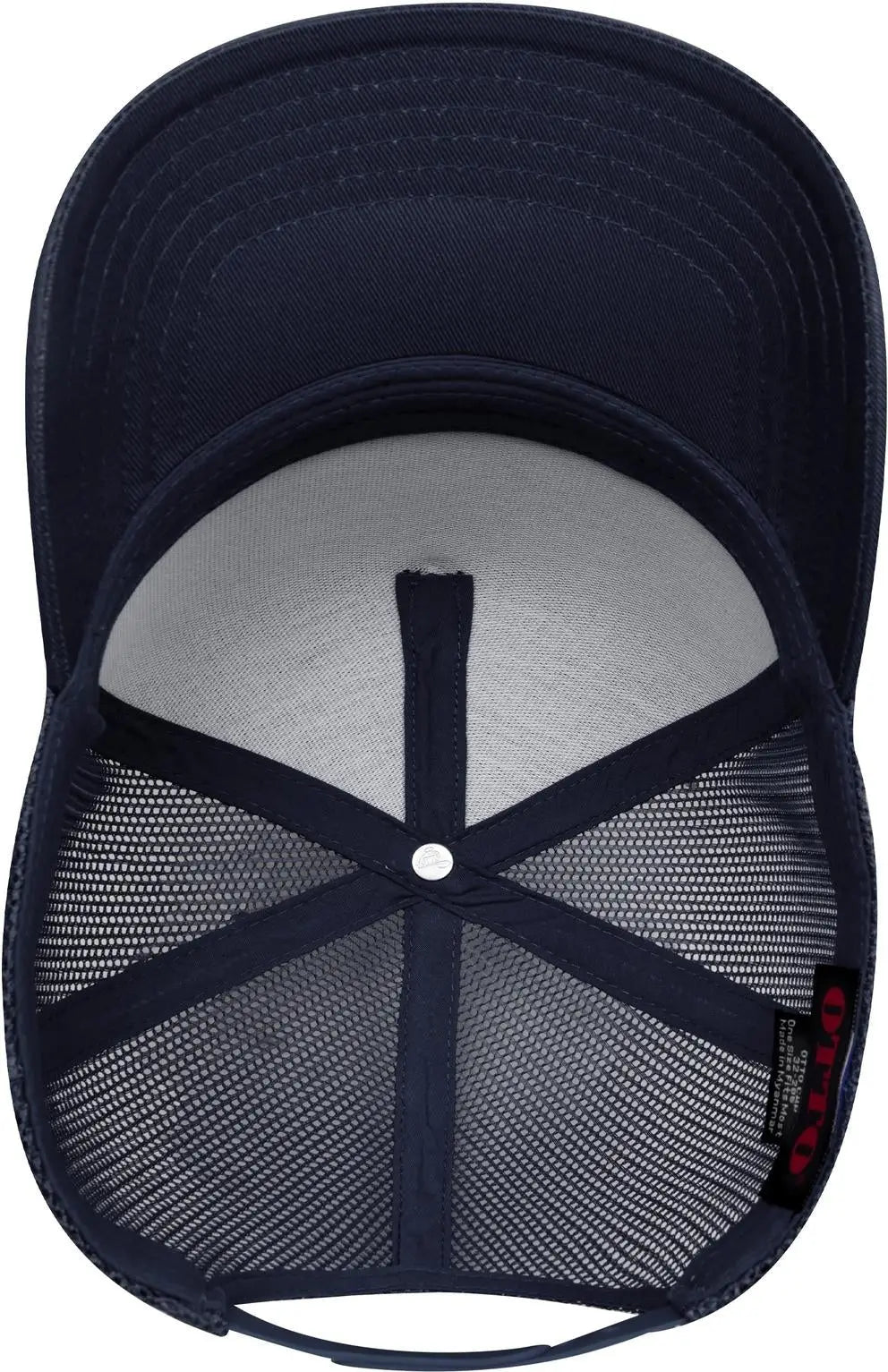 Otto 32-285 5 Panel Mid Profile Mesh Back Trucker Cap - Navy