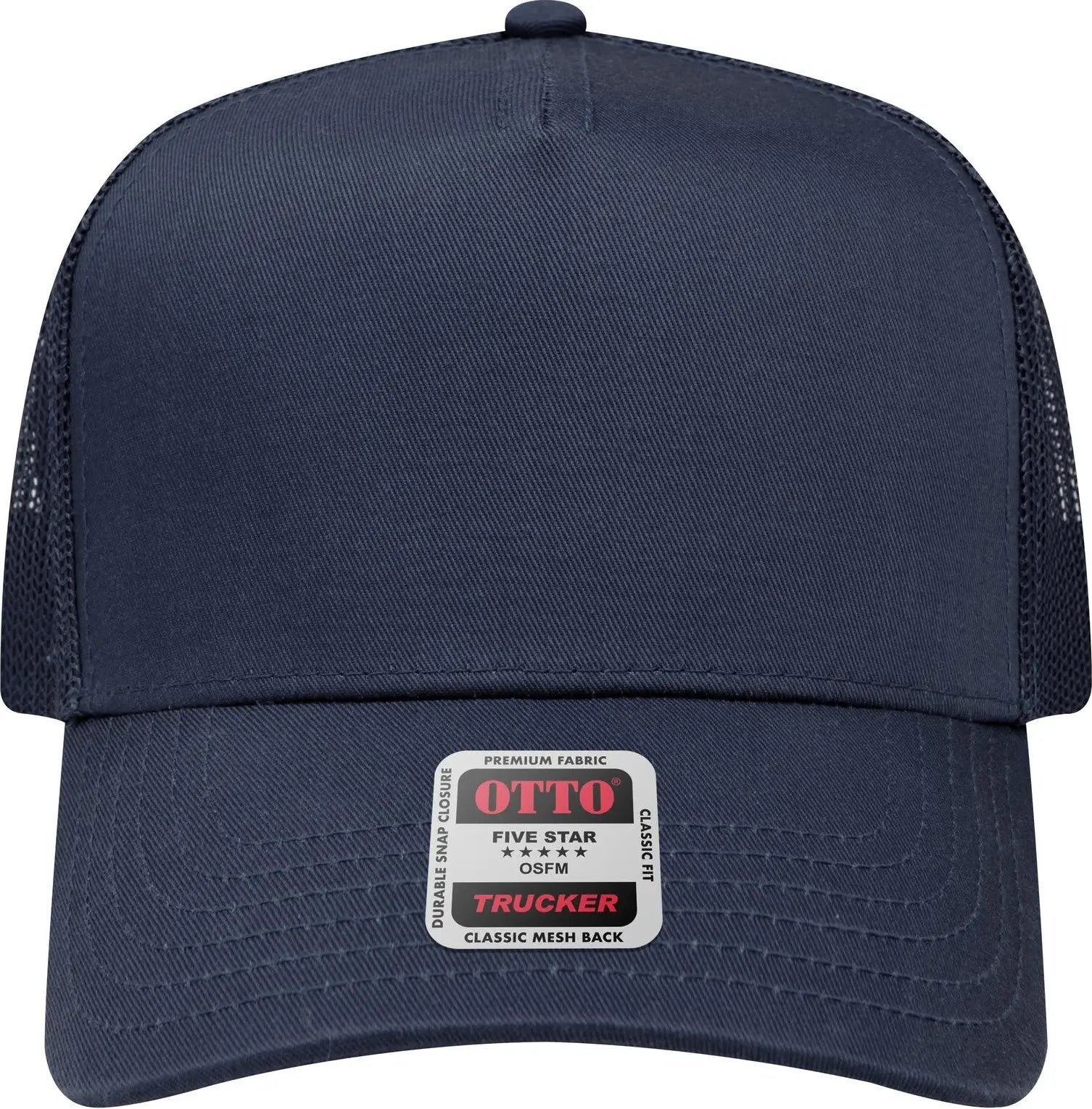 Otto 32-285 5 Panel Mid Profile Mesh Back Trucker Cap - Navy
