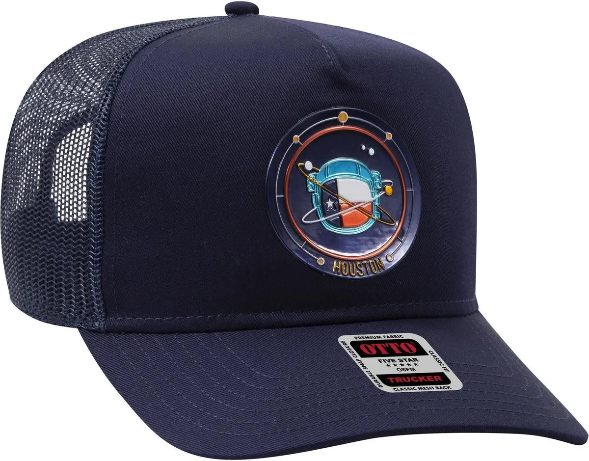 Otto 32-285 5 Panel Mid Profile Mesh Back Trucker Cap - Navy
