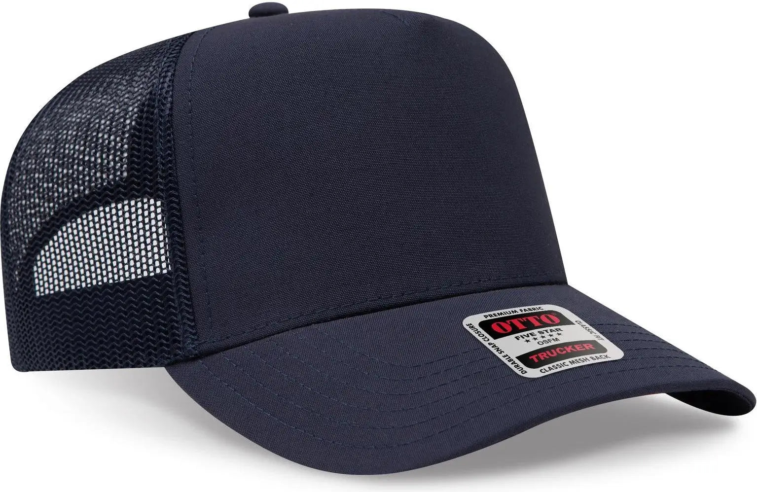 Otto 32-285 5 Panel Mid Profile Mesh Back Trucker Cap - Nvy - 6 1/2’’ - 7 5/8’’