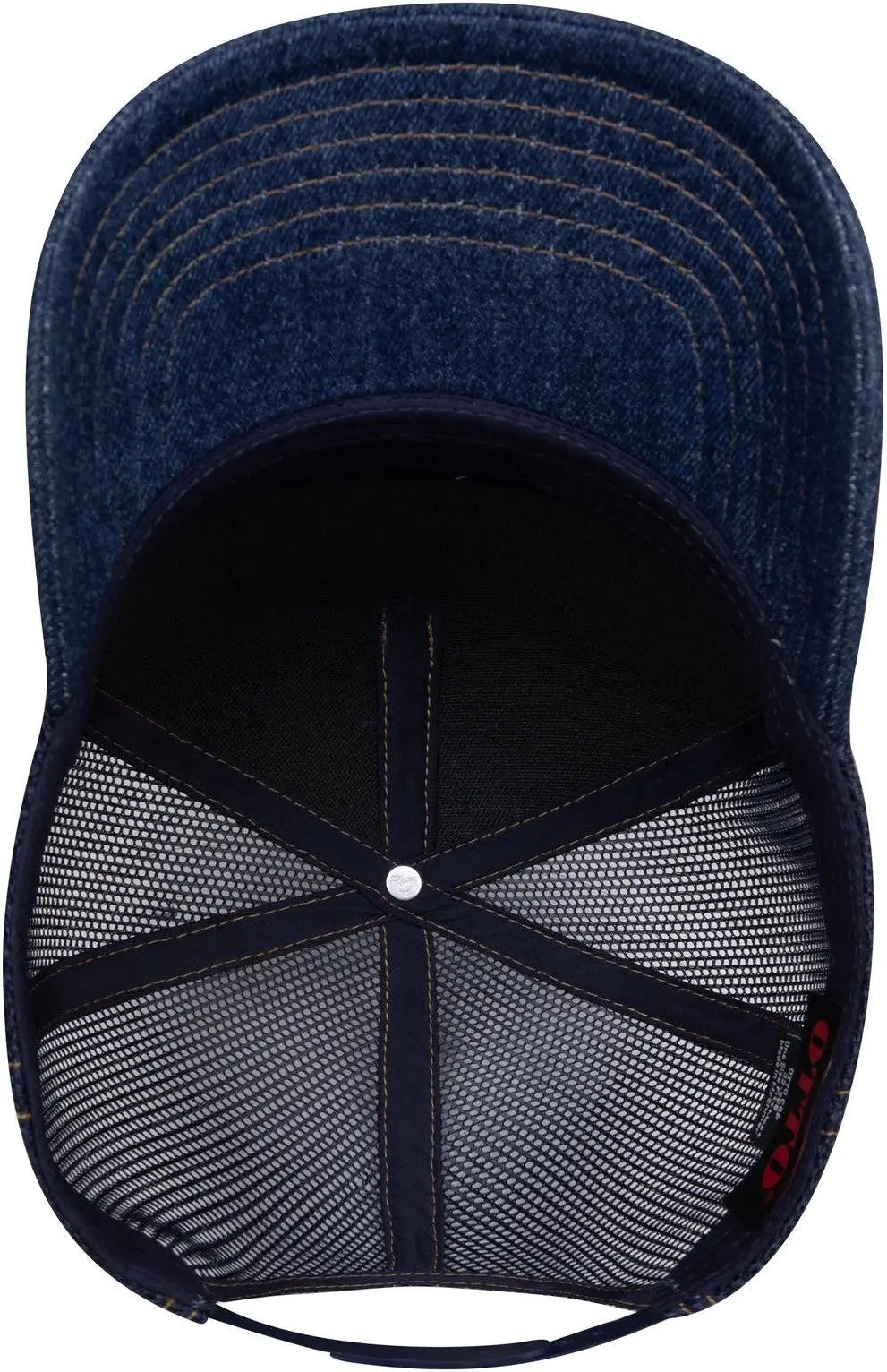 Otto 32-285 5 Panel Mid Profile Mesh Back Trucker Cap - Nvy/gld - 6 1/2’’ - 7 5/8’’
