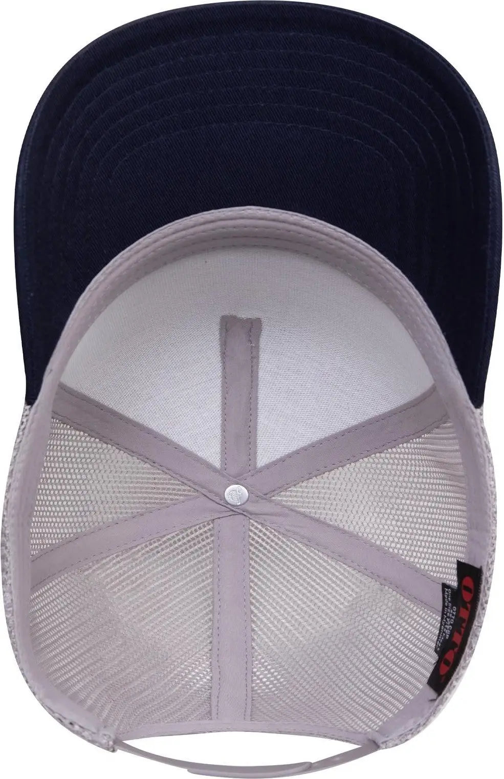 Otto 32-285 5 Panel Mid Profile Mesh Back Trucker Cap - Nvy/gry - 6 1/2’’ - 7 5/8’’