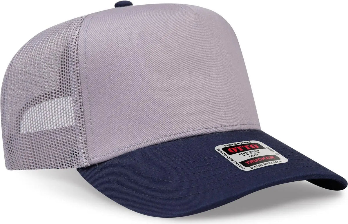 Otto 32-285 5 Panel Mid Profile Mesh Back Trucker Cap - Nvy/gry - 6 1/2’’ - 7 5/8’’