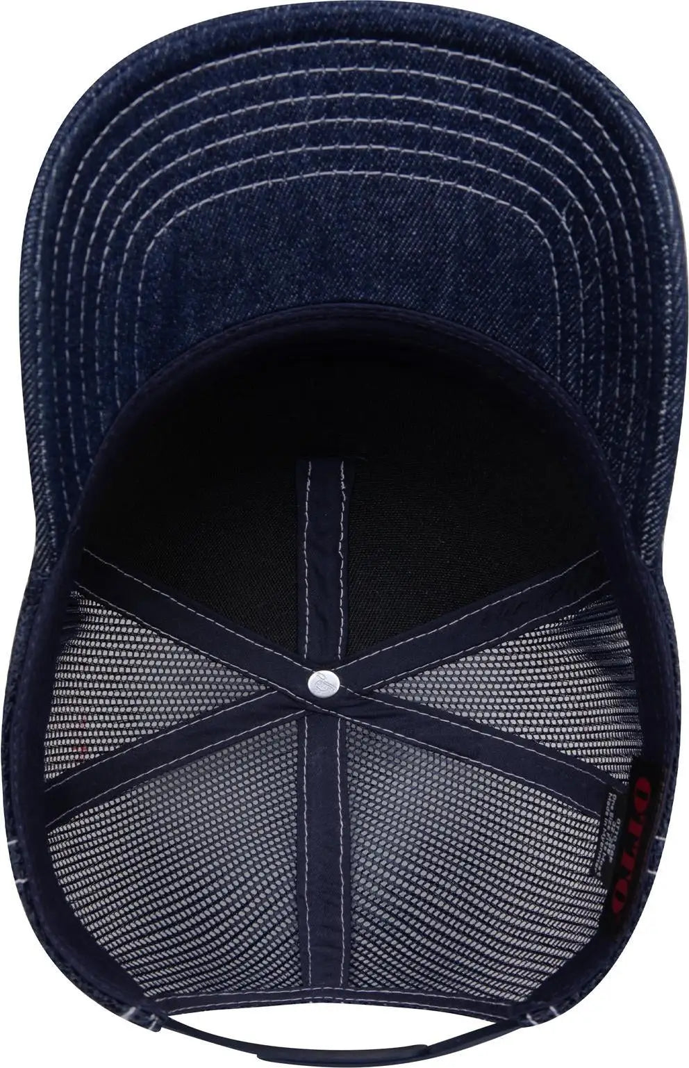 Otto 32-285 5 Panel Mid Profile Mesh Back Trucker Cap - Nvy/wt - 6 1/2’’ - 7 5/8’’