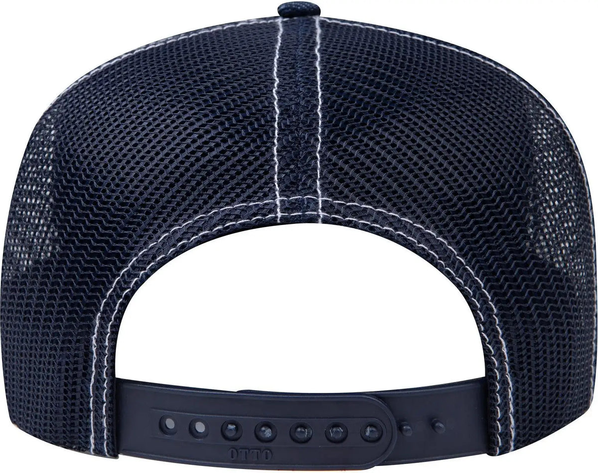 Otto 32-285 5 Panel Mid Profile Mesh Back Trucker Cap - Nvy/wt - 6 1/2’’ - 7 5/8’’